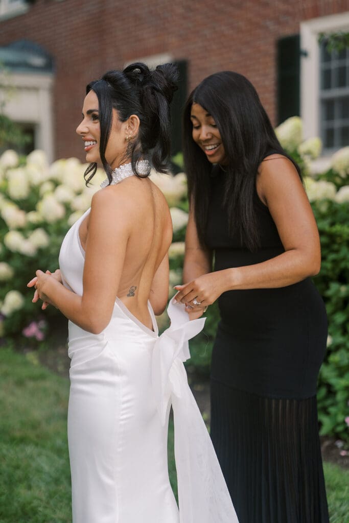 wedding planner with bride